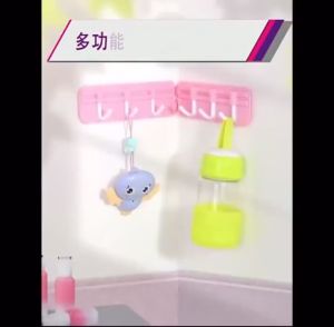 Hanger Gantungan Baju Sudut 6 Kait Hook Tempel Dingding Siku Lipat Ruangan Portable