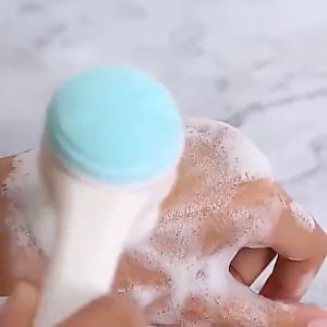 Pembersih Wajah Silikon Alat Cuci Muka Sikat Wajah Facial Brush 2 sisi