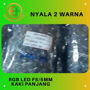 1000 PCS Lampu LED RB F5 (5mm) Kepala Bulat Bening - Nyala kedip 2 Warna-kualitas premium