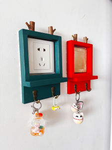 Modern Minimalist Wall Decal Deer Wooden Hook Switch Socket Cover Protector for Living Room Bedroom Luxury Style Home Decor