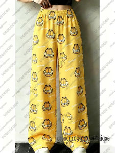 52TOYS | Cartoon Garfield Print T-shirts&Pajamas Pants For Adult/Kids Summer Patchwork Tshirts Sports Long Pants Kids Garfield Homewear