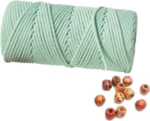 4mm Cotton Tự Nhiên Macrame Dây 100m Đồ Trang Trí Dây Cho Vật Có Móc Treo Trang Trí Lễ Cưới Đan - 100% Cotton Macrame Dây