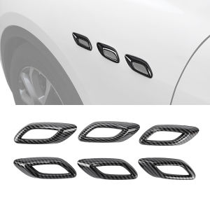 6Pcs Side Air Vent Fender Cover Trim Protector Frame for Maserati Levante 2016-2019 Ghibli 2014-2019 Car Exterior Accessories