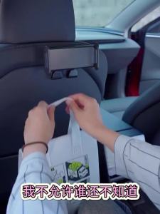 For Tesla Model 3 Model Y Back Seat Phone Holder with 2hooks 360° Rotate Stand Auto Headrest Bracket For Tablet PC Mobile Phone
