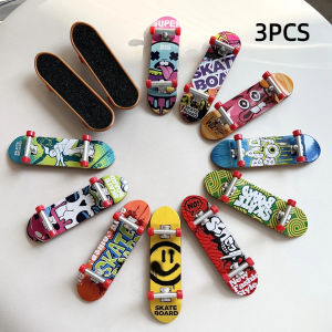 3PCS Creative Finger Skateboard Toy Finger Scooter for Fingertip Exercise  Random Patterns