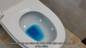 50 PCS Automatic Bleach Toilet Bowl Cleaner Stain Remover Blue Tab Tablet Flush Deodorizes