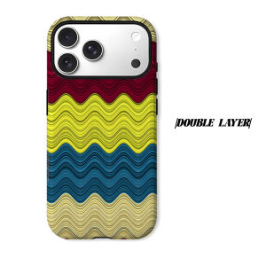 BILIBILI | Color Waves Phone Case for iPhone 18 17 16 15 14 13 12 11 Air Pro Max Plus Double-layer Cover