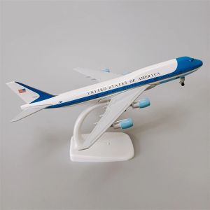 20cm1:400 Metal Aircraft Model Modern Home Decoration Air Force One B747 Metal Replica Alloy Material With Landing Gear Ornament