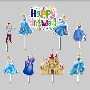 Cake Topper Cinderella Happy birthday
