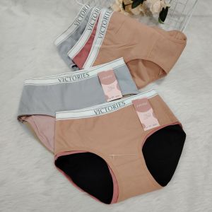Women Panties Cotton Underwear Ladies Briefs /2046 Seluar Dalam Wanita Kapas Pinggang Tengah Kain Lembut Pakaian Dalam Perempuan
