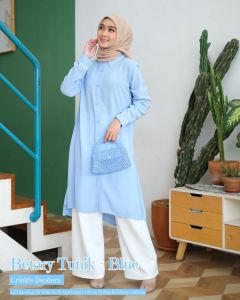 Betary Tunik Baju Wanita Terbaru Bahan Rayon Crinkle Import Kekinian Fashion Muslim Hijab Trendy Modern Outfit Simple Busui Friendly Pakaian Perempuan Terlaris Cod