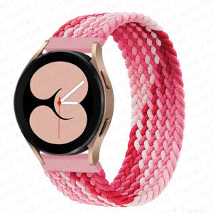 20mm/22mm Braided Solo Loop For Samsung Galaxy watch 4/5/6/pro 44mm/40mm/classic strap 46mm/42mm/active 2/Gear S3 bracelet Band