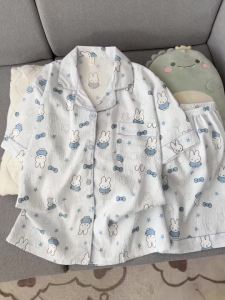 Miffy | Bộ Đồ Ngủ Cho Bé Gái Hình Thỏ Miffy Bộ Đồ Ngủ Ngắn Tay & Quần Ngắn Thường Ngày Đồ Ngủ Hoạt Hình Dễ Thương Polyester Mềm Mại Giá Trị Cao Tiện Nghi Tại Nhà