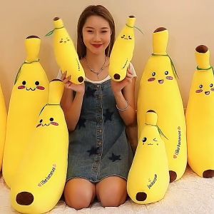 Quality 35-70CM Soft Toy Cute Doll Stuffed Plush Patung Banana Plushie Pillow Bantal Patung Murah Mainan Viral Tiktok
