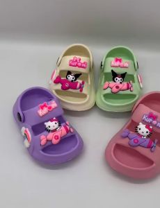 SANDAL ANAK CEWEK TALI BELAKANG MOTIF KUROMI// SANDAL MODEL BANDUA TALI BELAKANG HELLO KITTY