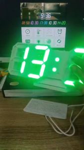 นาฬกาดิจิตอลLED นาฬิกา3D ยี่ห้อ Caixing นาฬิกาตั้งโต๊ะและแขวนพนังได้ รุ่นCX-2218 (พร้อมหัวชาทอะแดปเตอร์และสายUSB) พร้อมส่ง