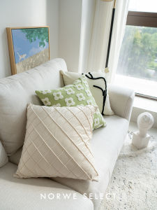 Gối Mềm Mại Màu Xanh Lá Cây Tươi Mới Họa Tiết Hoa Ghế Sofa Gối Lưng Cửa Sổ Giường Phong Cách Hiện Đại Giản Dị