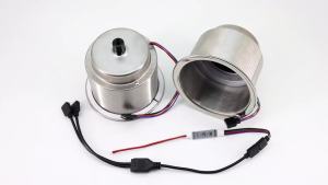 RYSJM | 12V LED Built-in Stainless Steel Cup Drink Holder 7 Light Colors Blue Light Marine Boat Truck Camper RV Drink Bottle Holder 2Pie