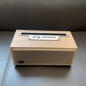 German Burmester Neutral Retro Wooden Bluetooth Speakers Desktop Portable Extra Bass For Home Computer Audio