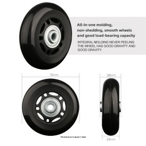 Trolley Case Luggage Wheel Accessories Casters Luggage and Suitcase Accessories Wheels Single Wheel Mute Non-Peeling Pulley