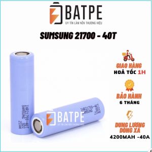 Pin sạc 21700 Samsung INR21700-40T Li-ion mới 100% dung lượng 4000mAh 40A