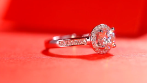 NO.3Versatile temperament S925 silver round bag ring womens color does not fade exquisite moissanite full inlaid ring adjustable ring