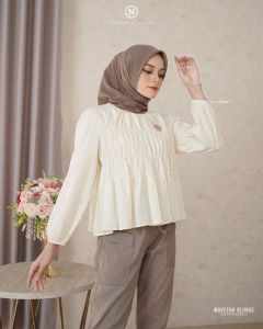 Spesial price - Maveena blouse by Nadheera luxury atasan wanita lengan panjang blouse