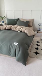 Cotton Simple Solid Color Pillow Set 48x74cm