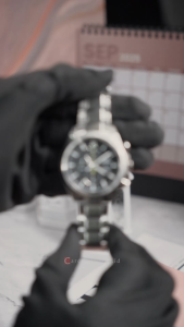 Jam Tangan Pria Casio Edifice Chronograph EFR-574D-1A Black & Silver