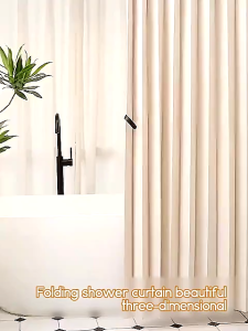 Shower Curtain Bathroom A linen-like Bathroom Shower Curtain with Water-repellent Design Featuring Hooks and Rods and Washable for Bathroom