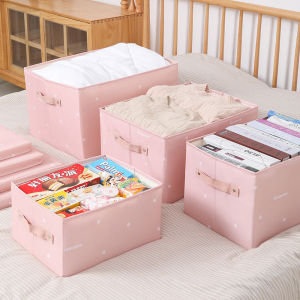 Hộp Đựng Có Nắp Bằng Vải Satin Gấp Được và Có Thể Giặt