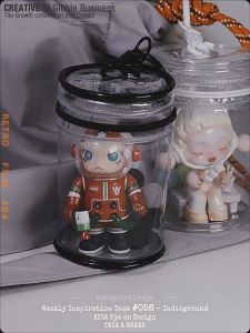 Clear Doll Blind Box Storage Display Bag with Keychain Portable PVC Closed Display Storage Bag Anime Doll Display Box Hanging Bag Zipper Closure Dustproof Collectibles Case for Doll Cable Headphone Charger Storage Bag Cylindrical Package