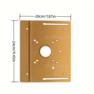 Multifunctional Aluminium Router Table Insert Plate Woodworking Electric Wood Router Flip Plate for Working Benches Router Plate
