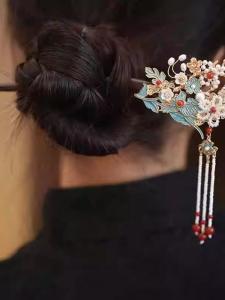 Manan Wooden Tassel Hairpin Traditional Chinese Style Hair Accessories Bun Headwear New Hanfu Hairpins Fresh out Original Design
