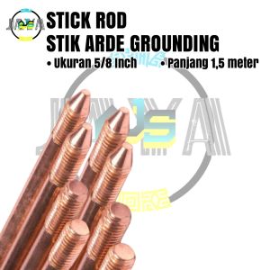 Stick As Grounding Rod Drat / Stik Arde Grounding Drat Penangkal anti Petir Panjang 15meter Bonded Arde Rod Drat
