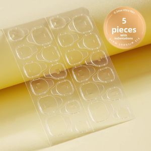 MONLEYTA | Short Nail Tips Set Autumn Winter New 2025 Fake Nails Stickers Full Set Premium Feeling Nail Art Patch Monleyta PD-47 Jelly Sakura