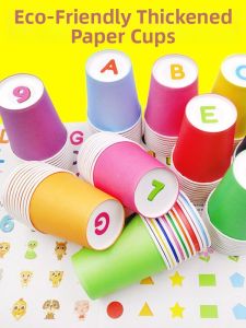 DIY Handmade Colorful Disposable Paper Cups Thick