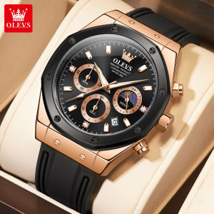 OLEVS Watch Men Waterproof 2024 Original New Style Fashion Luxurious Stainless steel Calendar Luminous Quartz Watch With Free Box