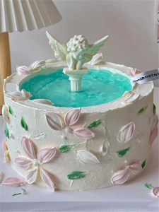 Angel Birthday Cake Decoration Silicone Vintage Water Column Display Piece Chocolate Fondant Mold Festive Celebration Supplies