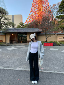 Black Straight Leg Jeans GYOKUU 2025 Versatile Basic Casual Low Waist Wide Leg Pants Anti-Wrinkle Denim Fabric for Young Women