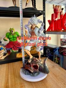 Gear 5 Luffy model figure 38cm tall with red light gk knock off brown box