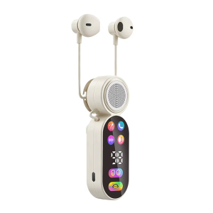 Kebidumei | KEBIDUMEI 2-in-1 Wireless Earbuds & Portable Speaker Bluetooth 5.4 Headphones Digital Display Headsets Mini Speaker Earphones