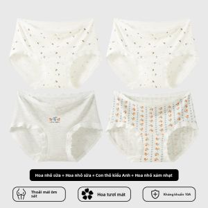 Quần lót nữ MiiOW làm bằng vải ren cotton mỏng thoáng khí