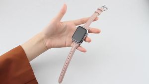 Leather Strap For apple watch band 44mm 40mm 41mm 38mm 45 mm correas Slim Wristband braceletes iwatch series 8 ultra 7 6 5 4 se