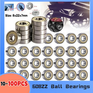 10-100Pcs 608ZZ Deep Groove Ball Bearing 8x22x7mm Skateboard Ball Bearings Miniature for Skateboards Inline Skates Scooters
