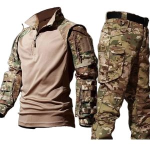 Tactical Uniform Milit Camo Suit Hunting Clothes Combat Shirts Camping Pants Men Workwear Suits Airsoft Paintball Sets