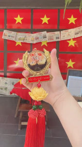 Khánh treo xe ô tô Tôi Yêu Việt Nam khánh treo trang trí ô tô mang lại bình an và may mắn