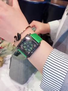 Davena Authentic Female Square Watch Unique Luxury Time to Run Rhinestone Watch 313TBD50A