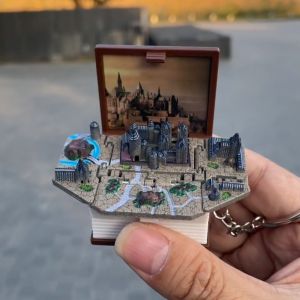 3D Stereo Folding Explosive Book Harry Potter Castle Dinosaur Childrens Educational Toys Fun Keychain Spring Festival