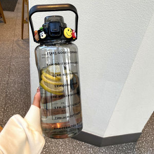XIAXIU | Large Capacity BPA Free Heat Resistant Measured Sports Water Bottle 2000ml